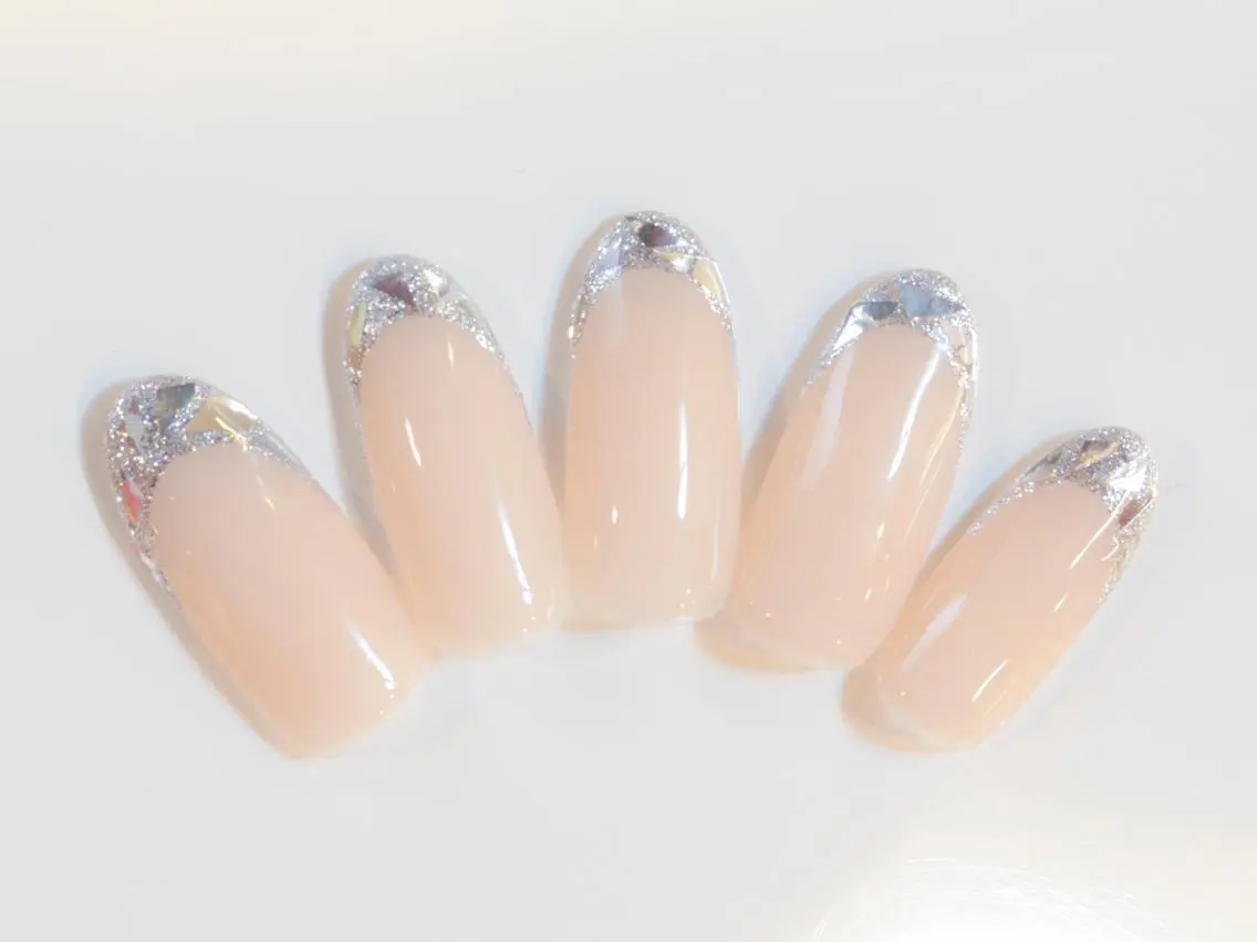 ネイル フレンチネイル ガラスフレンチ Protea ❁⃘*.゚清家 美穂のネイルデザイン