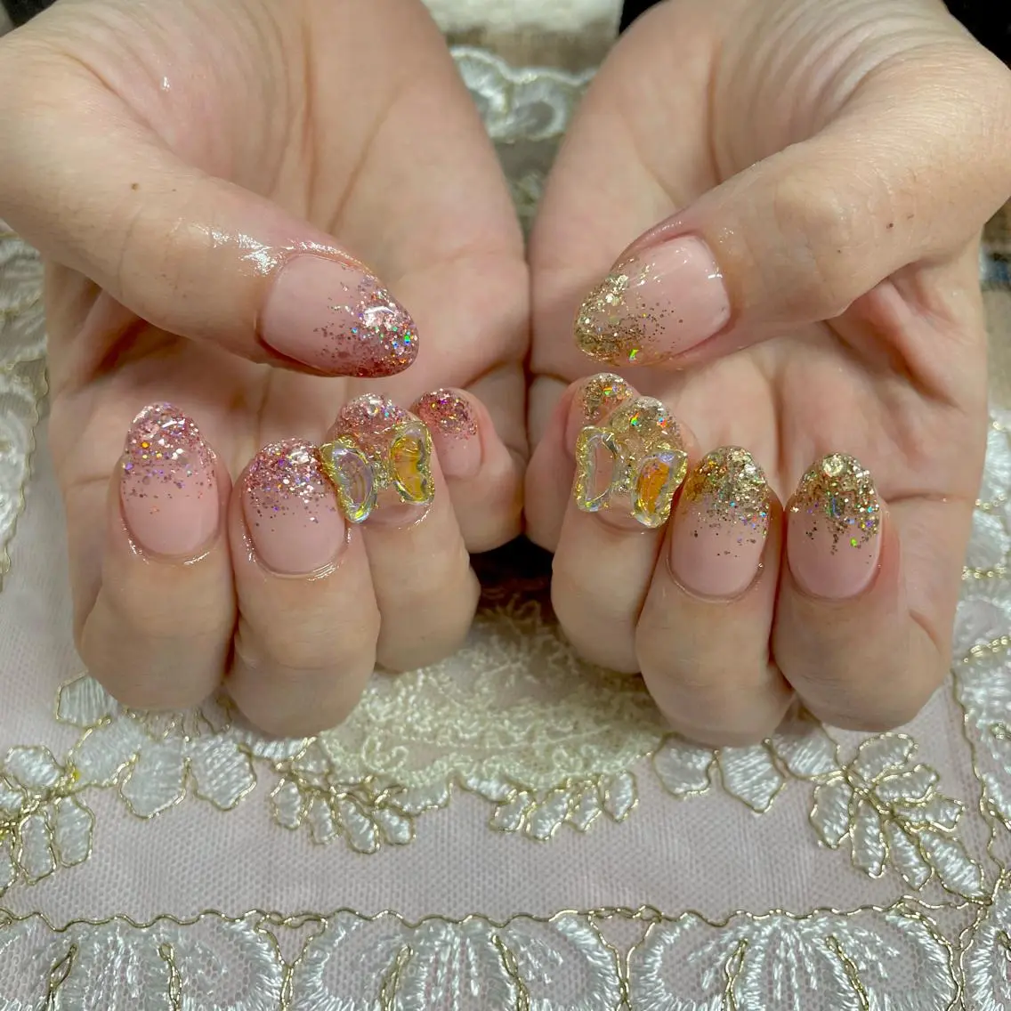 ネイル ジェルネイル キラキラネイル 韓国ネイル ラメ(グリッター) J terrace Nailのネイルデザイン