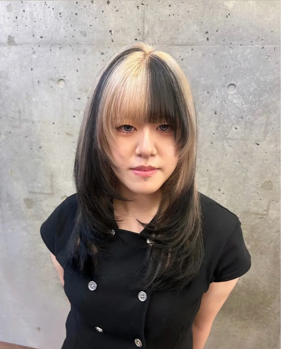 ロング ヘアカラー トリートメント 💙ハイトーン/韓国 style あかねのヘアスタイル