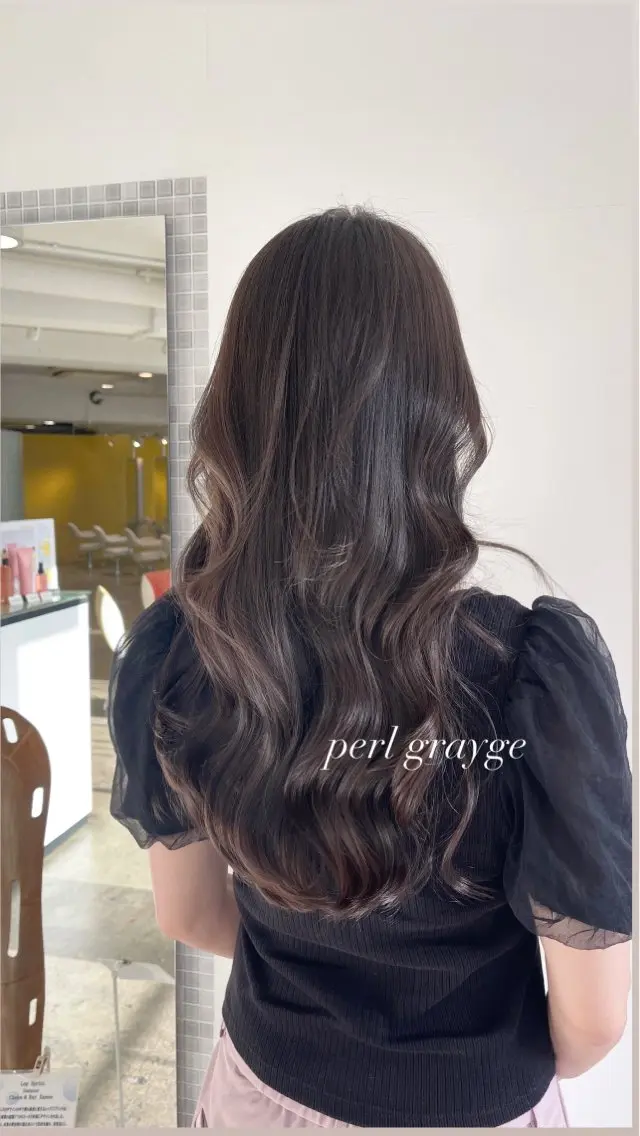 ロング レイヤーカット ロング カット ヘアカラー レイヤーカット✂︎ きじま　まなのヘアスタイル