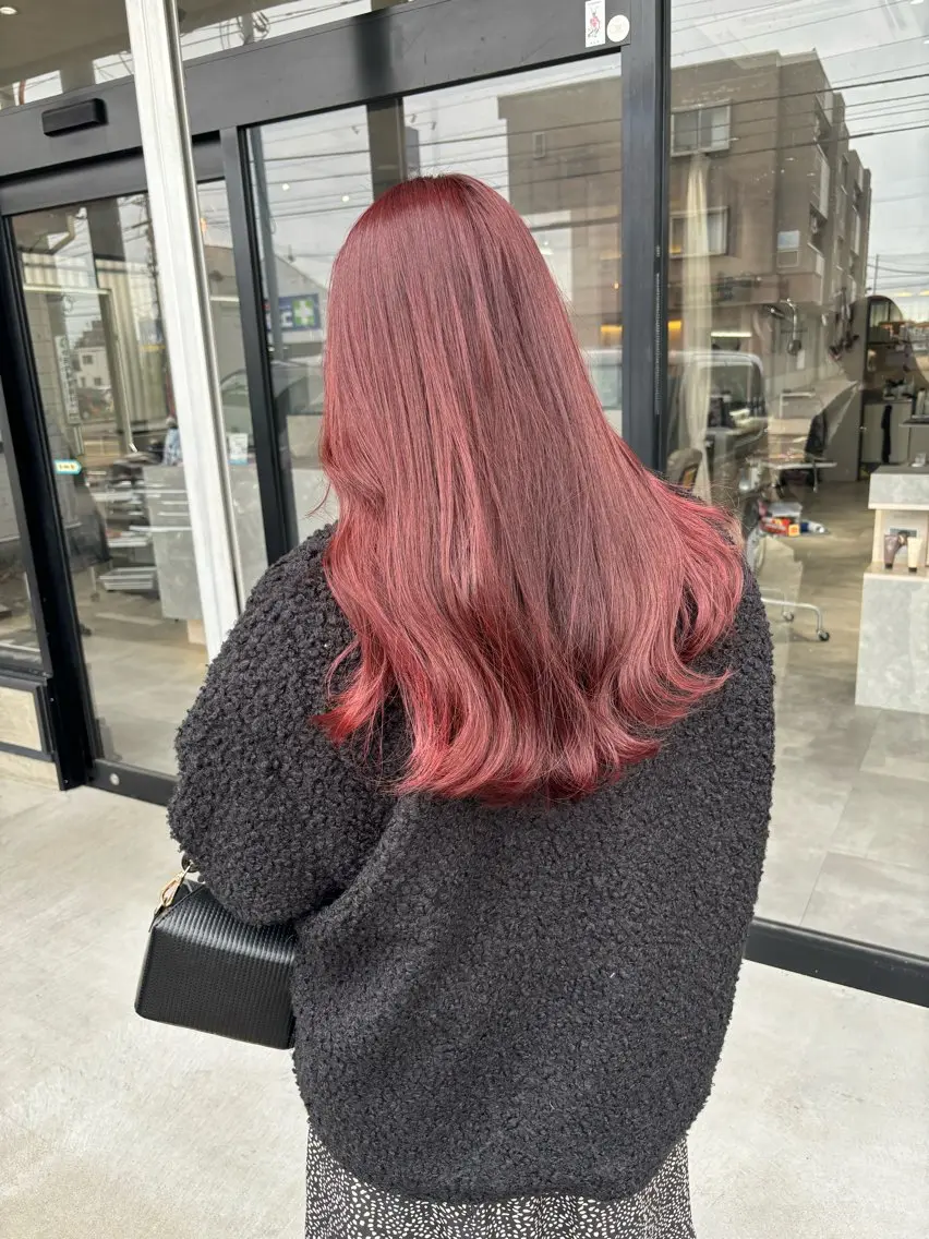 ロング カラー バレイヤージュ ブリーチ ケアブリーチ ダブルカラー イヤリングカラー 長谷川 湧のヘアスタイル