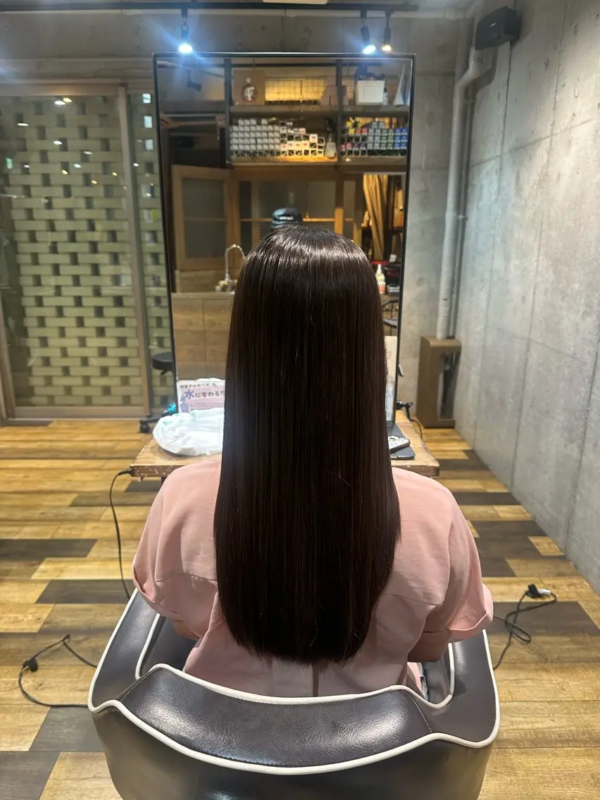 ロング 縮毛矯正 flannel 優介のヘアスタイル