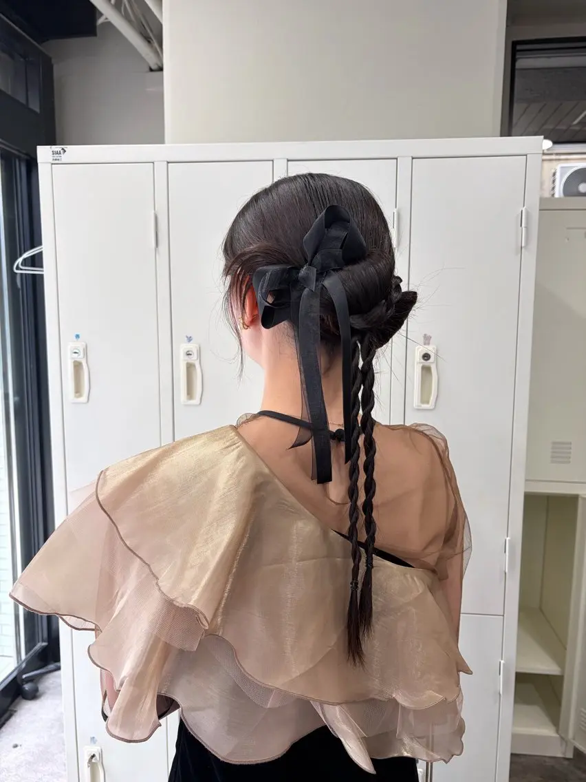 セミロング ヘアセット 福本 梓のヘアスタイル