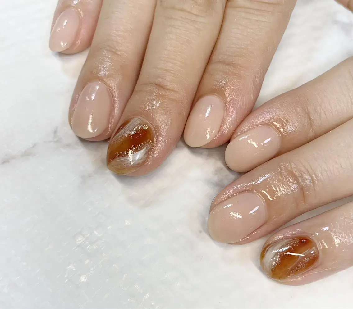 ネイル フットネイル グリーン オフィスネイル ワンカラーネイル 春ネイル Lily Blancheのその他イメージ