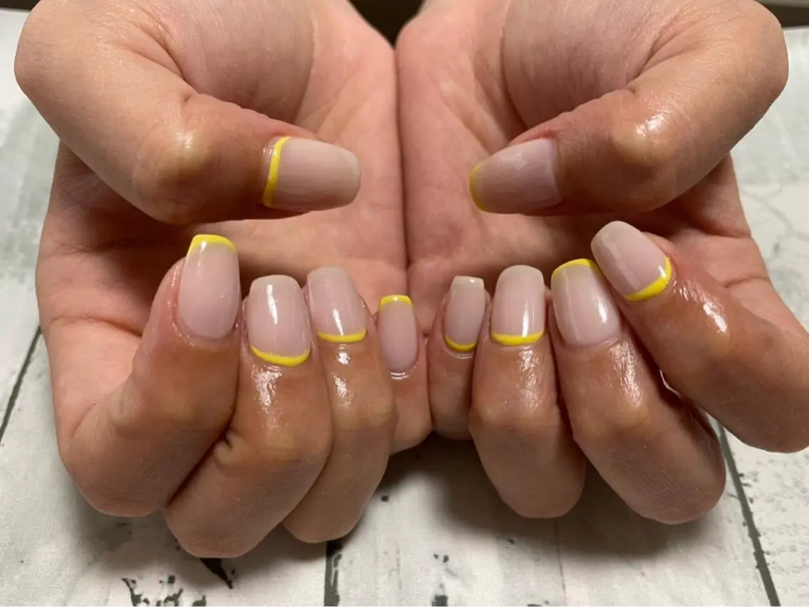 ネイル 黄色 kiki nail &brow二子玉川のネイルデザイン