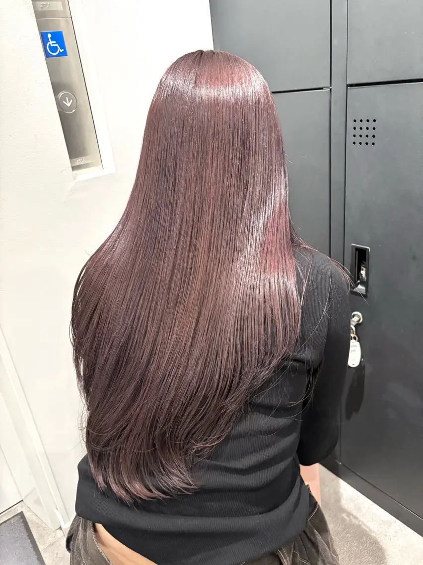 ロング カラー ラベンダーカラー ピンクカラー ピンクラベンダー ブリーチなし ダブルカラー/ゆなのその他イメージ