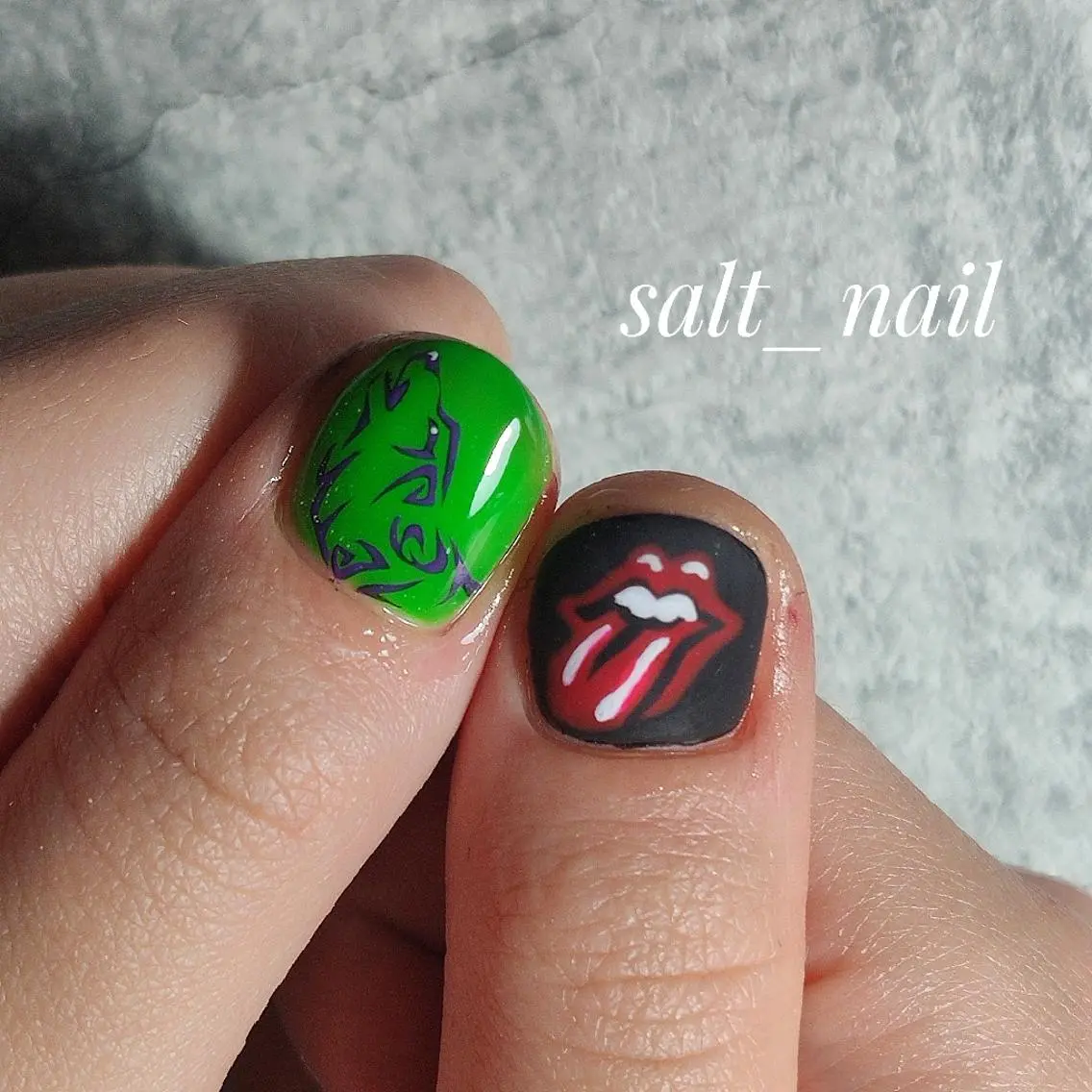 ネイル ストーンネイル 個人サロン saltnailのネイルデザイン