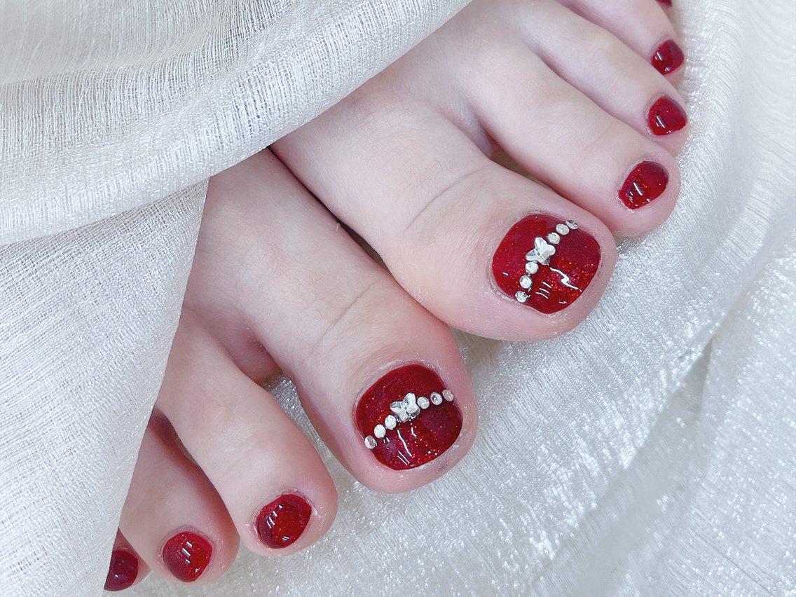 ネイル チークネイル 成人式 フレンチネイル グラデーション 氷ネイル・うるうるネイル フットネイル DUO MI nail salonのネイルデザイン