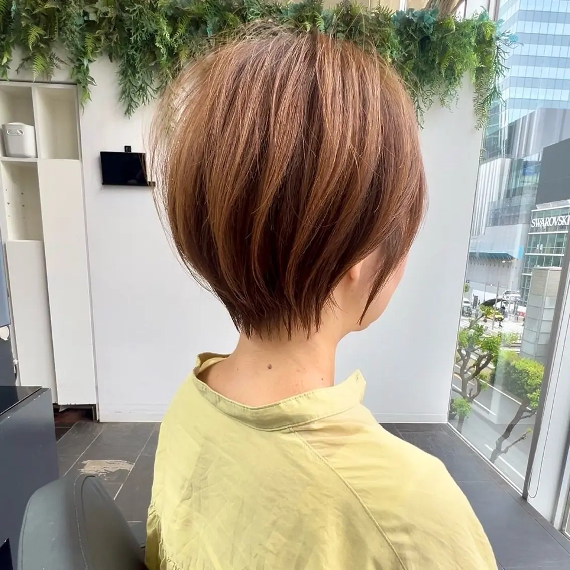 ショート カラー ショートボブ ボブレイヤー 丸みショート ボブ 韓国風ヘア カット ヘアカラー ショート/似合わせ/ 豊中/髙井のヘアスタイル