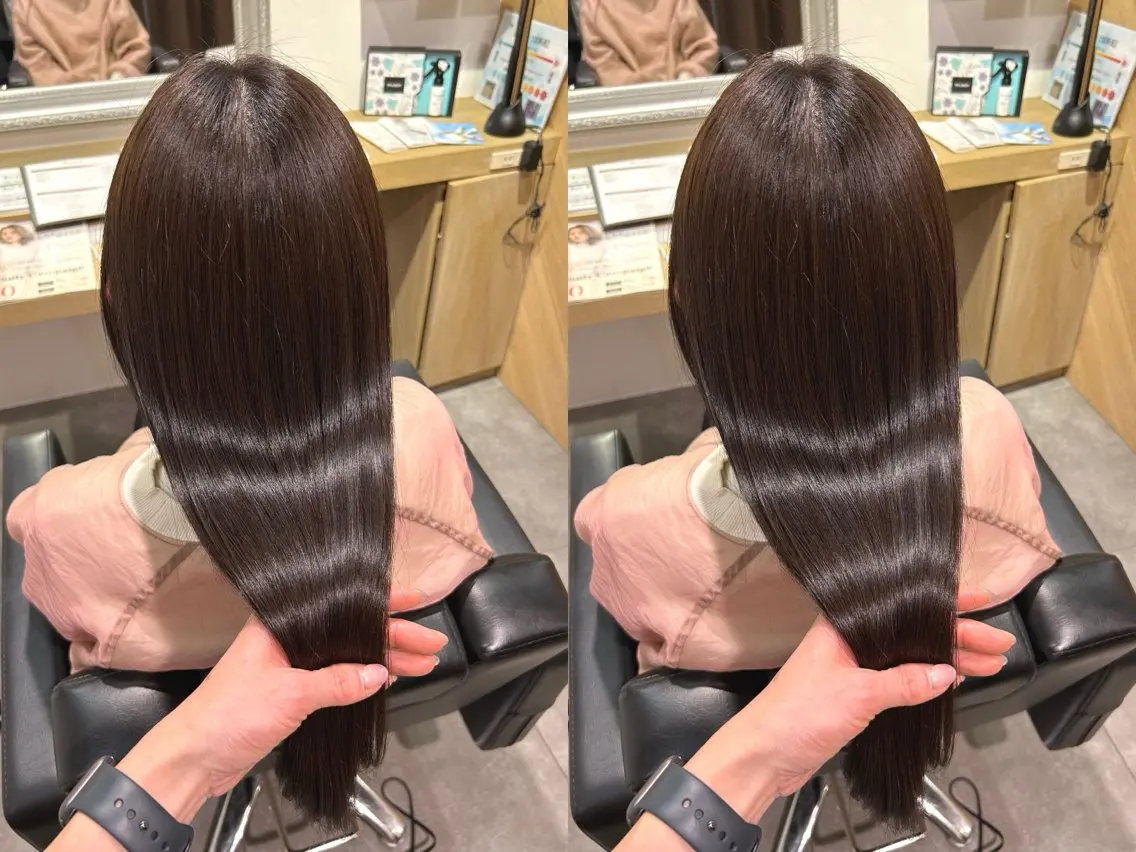 【🌟当日限定‼️】👒ブリーチなしカラー＆髪質改善トリートメント🫧の写真