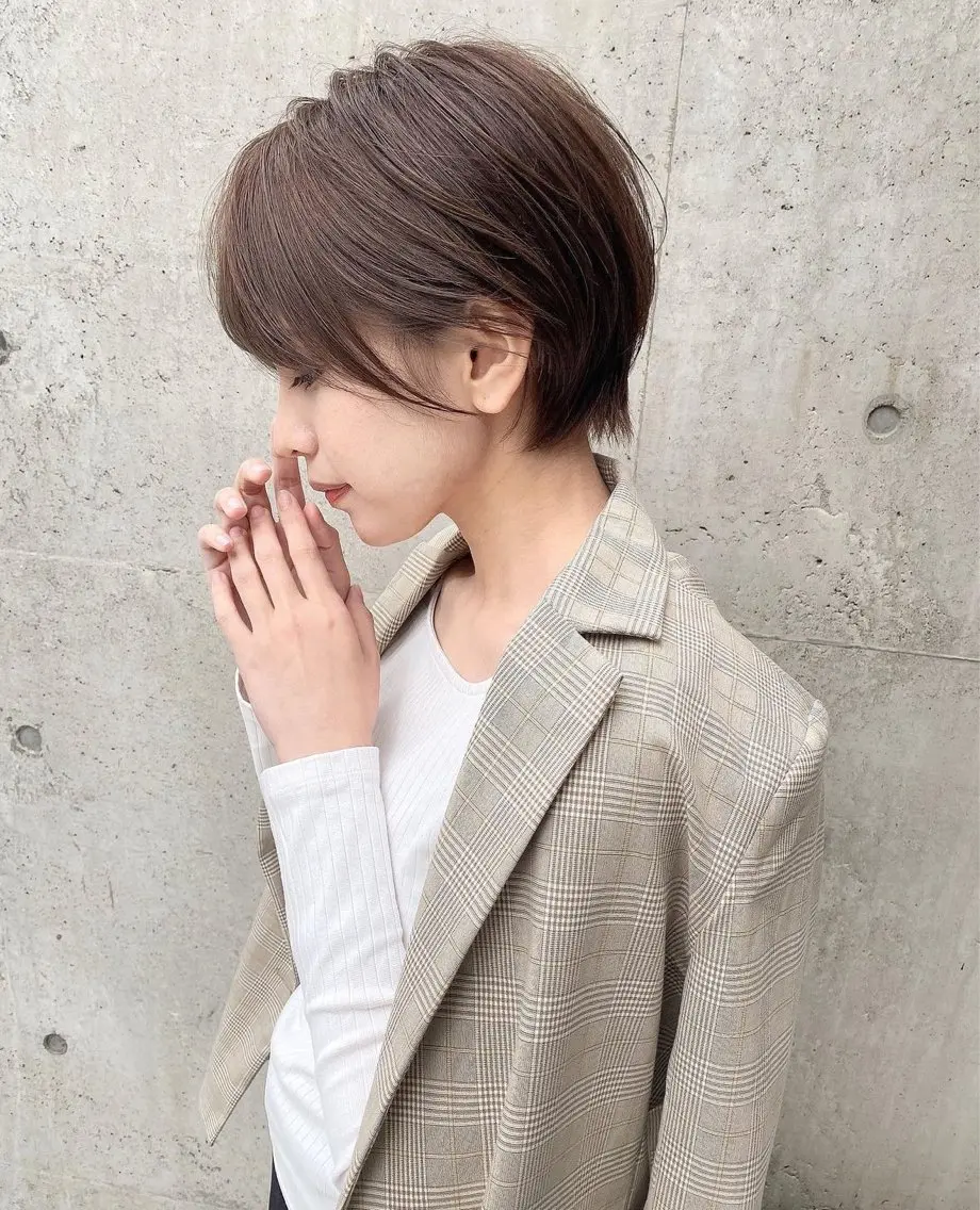 ショート カット ヘアカラー トリートメント 荻野 峻輔/レイヤー /ハッシュ/透明感のヘアスタイル