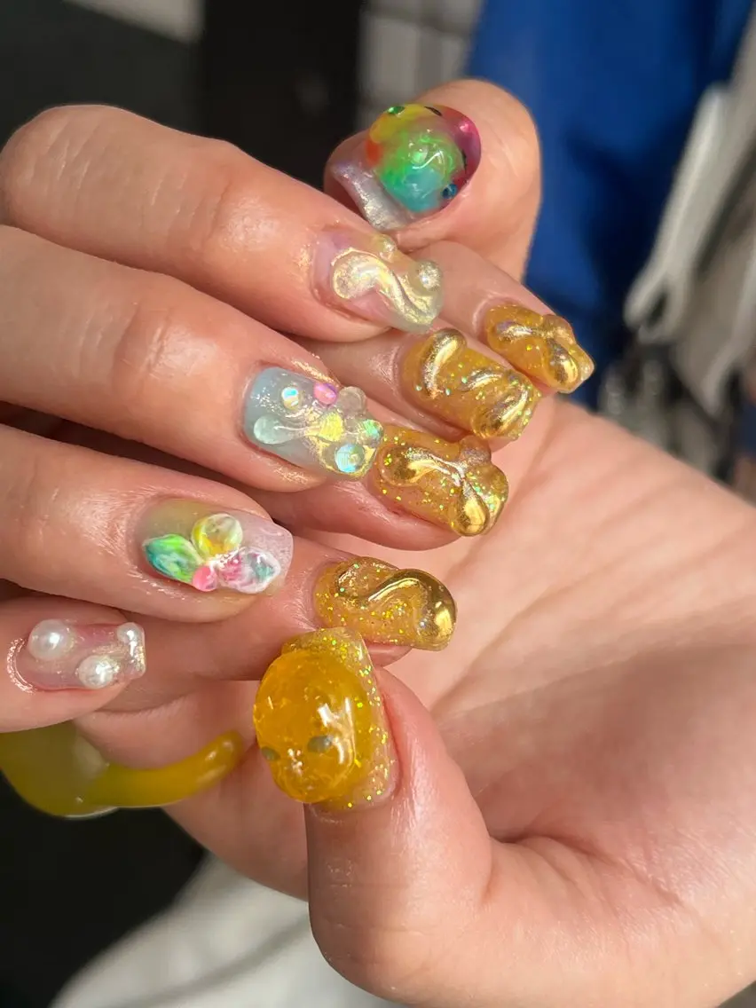 ネイル ハンドネイル Hata nail 🎀個性派ニュアンスのネイルデザイン