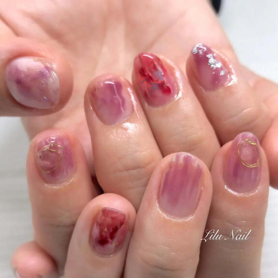 ネイル ニュアンスネイル シンプルネイル モチの良さ◉ フィルインネイル♡のネイルデザイン