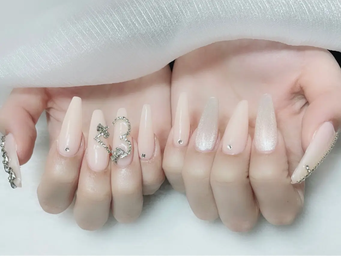 ネイル 長さ出し 持ち込み ネイルチップ Amina nail salonのネイルデザイン