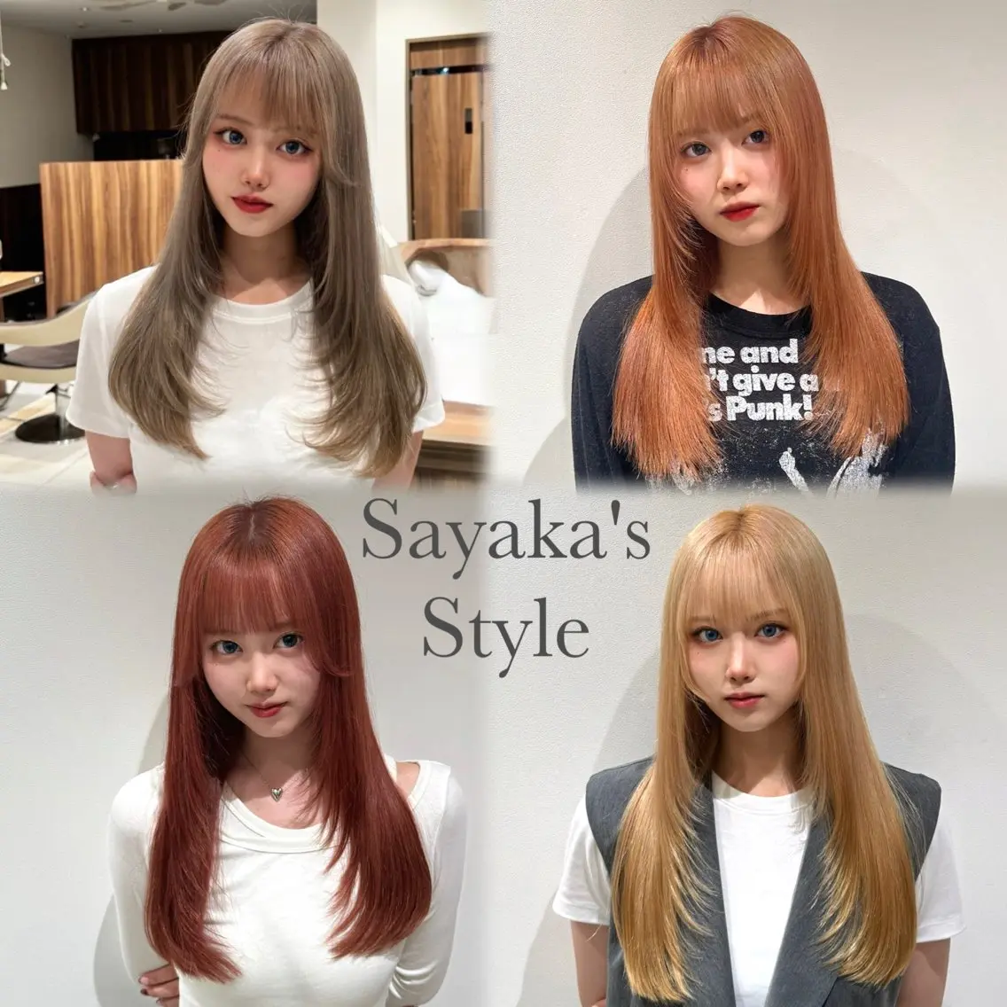 ロング カラー カット ヘアカラー 💗韓国/ワンホン/ レイヤー💙Sayaのヘアスタイル