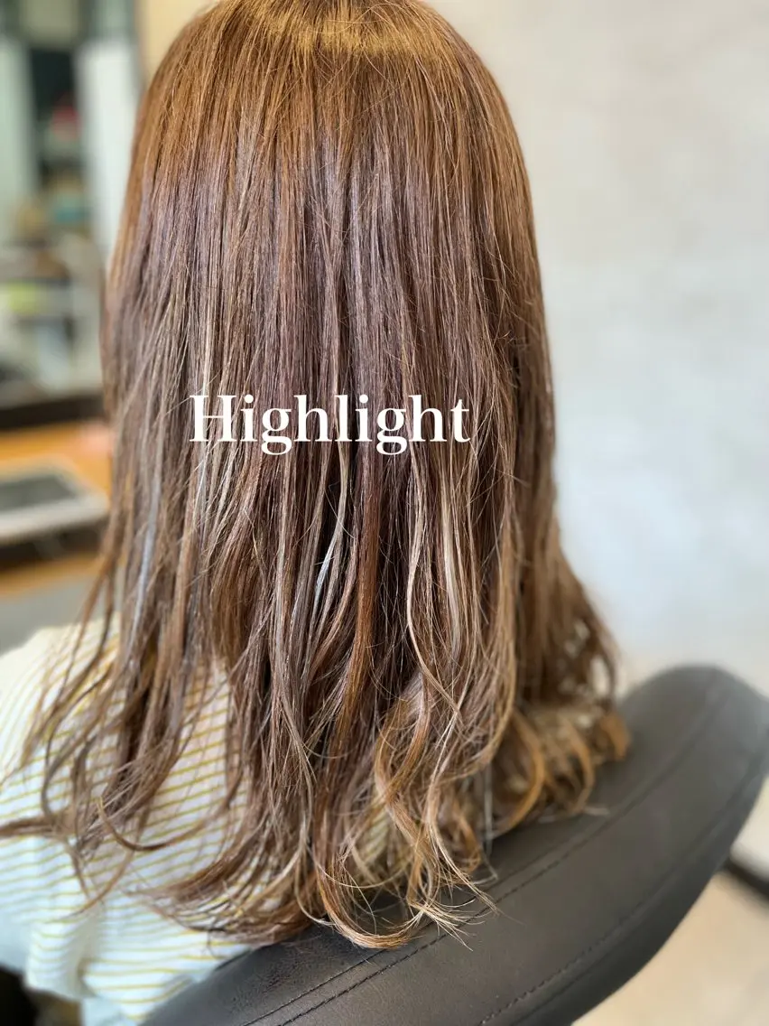 ミディアム カラー カット ヘアカラー トリートメント 和田 真弥のヘアスタイル