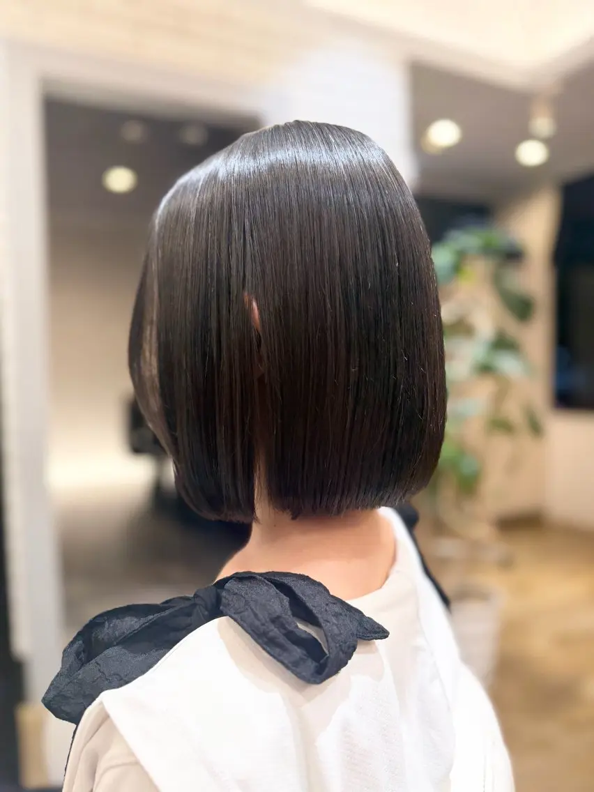 ミディアム ボブ 縮毛矯正 カット 縮毛矯正 ボブ/ミディアム/ maikaのヘアスタイル