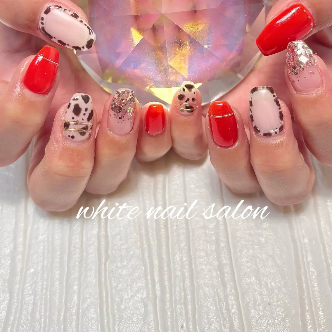 ネイル フットネイル ラメ(グリッター) ハンドネイル white nail salonのネイルデザイン