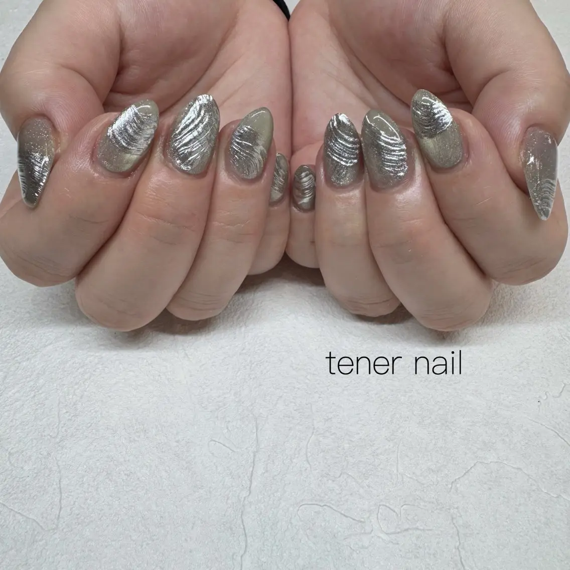 ネイル アートネイル ミラーネイル ハンドネイル テネルネイル tener nailのネイルデザイン