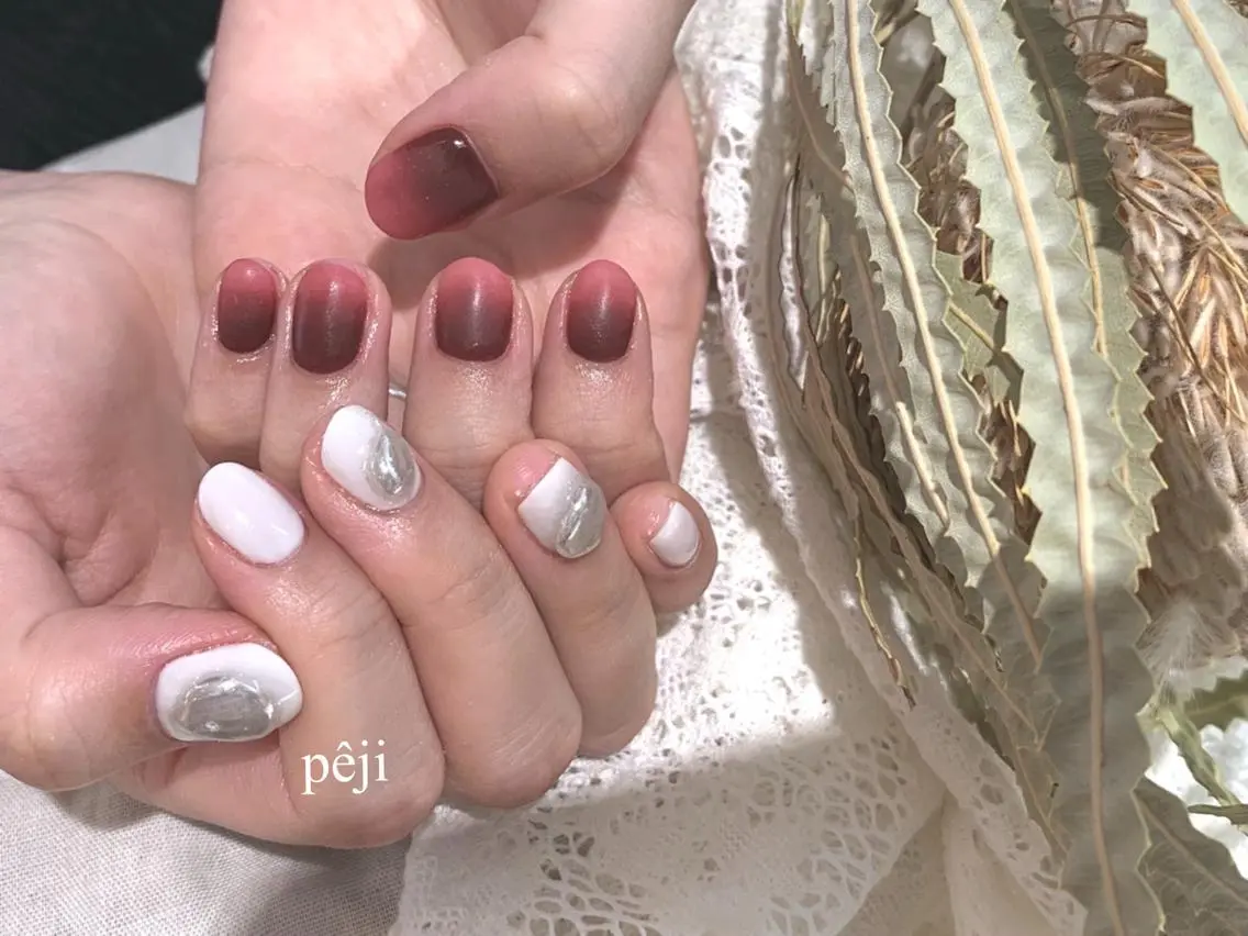 ショート m kaori𓃟のネイルデザイン