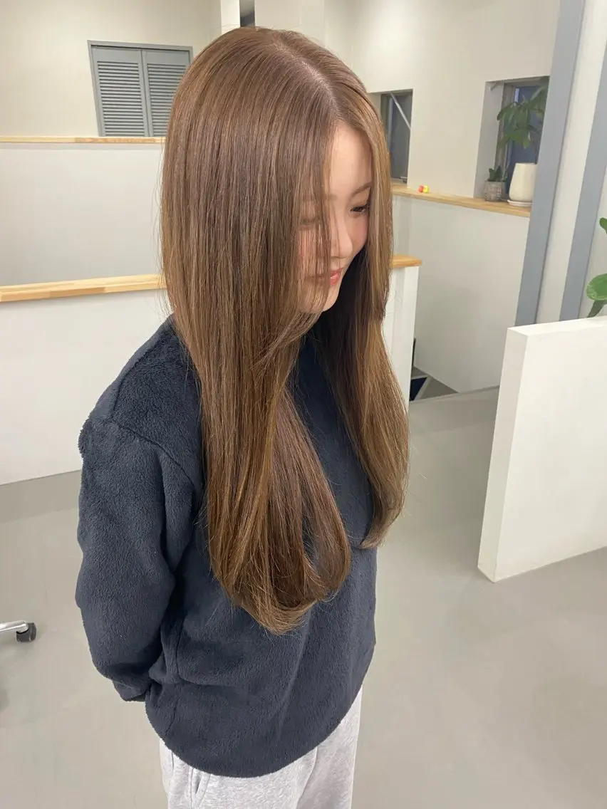 カラー ベージュカラー ブラウンカラー 檜 果歩のヘアスタイル
