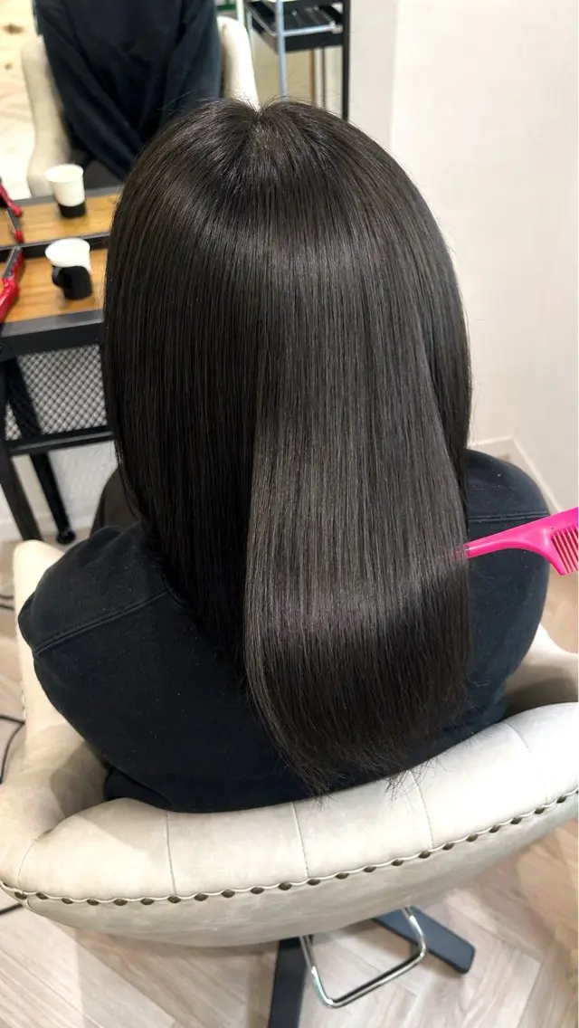 セミロング カラー ブリーチ 透明感カラー ヘアカラー トリートメント lond shige /重髙 翔斗のヘアスタイル