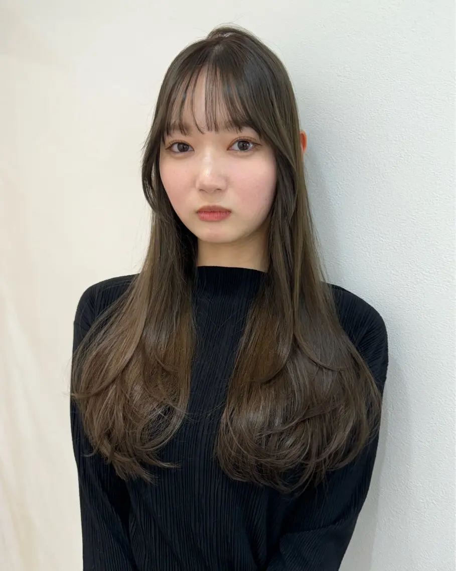 ロング カラー カット ヘアカラー トリートメント 似合わせhair /モガミユナ🎀のヘアスタイル
