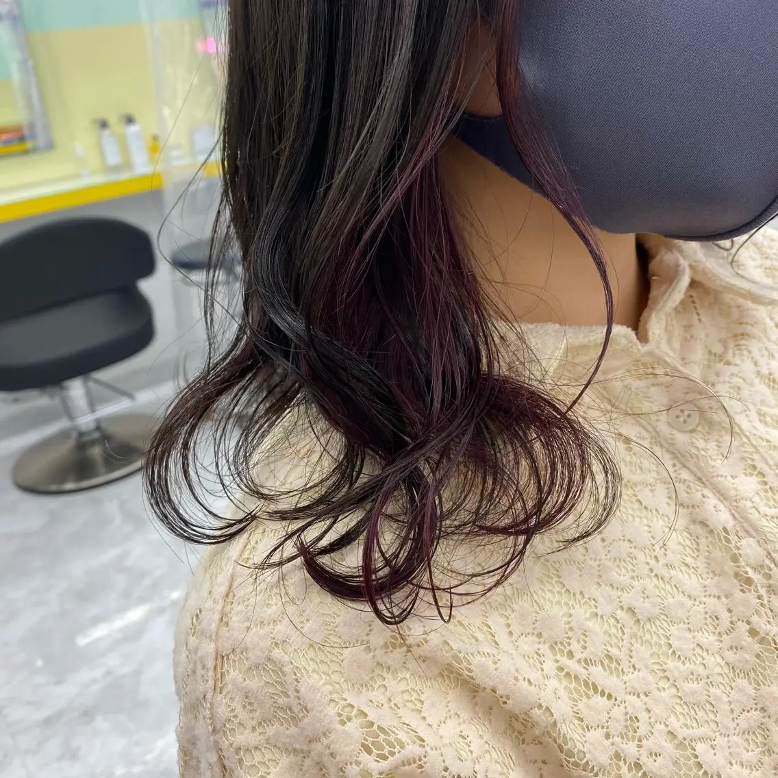 セミロング カラー ヘアアレンジ ヘアカラー トリートメント mai🍑暖色カラー /レイヤー💖のヘアスタイル