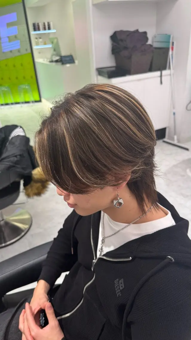カラー メンズ カット ヘアカラー 🖤メンズハイトーン /カットRisa🖤のヘアスタイル