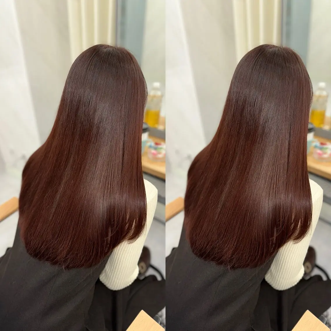 ロング カラー ブリーチ ブリーチなしカラー ピンクカラー ヘアカラー トリートメント 髪質改善🩵縮毛矯正 代々木/木下のヘアスタイル