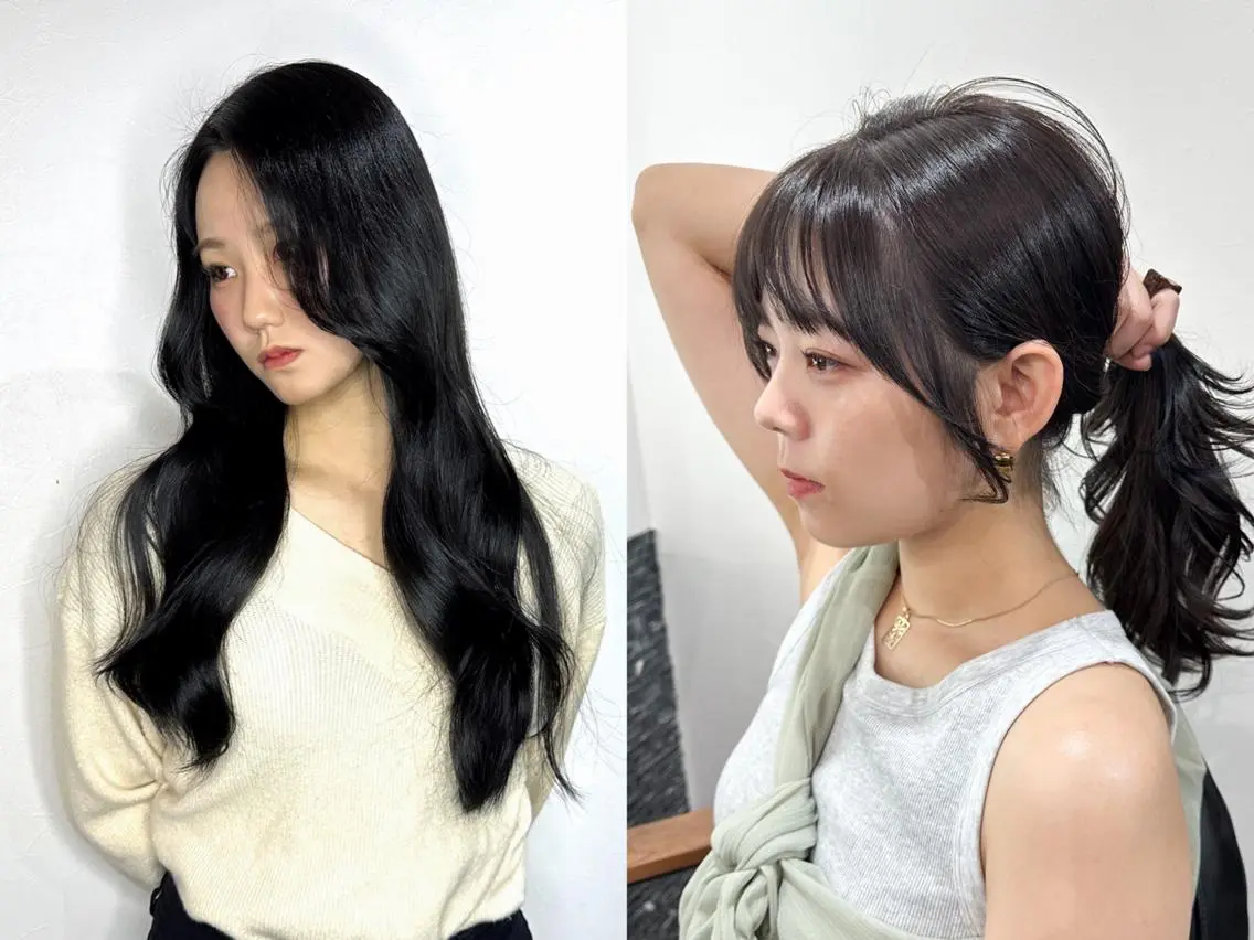 ロング カラー 透明感カラー 顔まわりレイヤー 韓国風ヘア レイヤーカット ロング カット ヘアカラー トリートメント 要プライベートサロン vert🌿マルイ裏のヘアスタイル