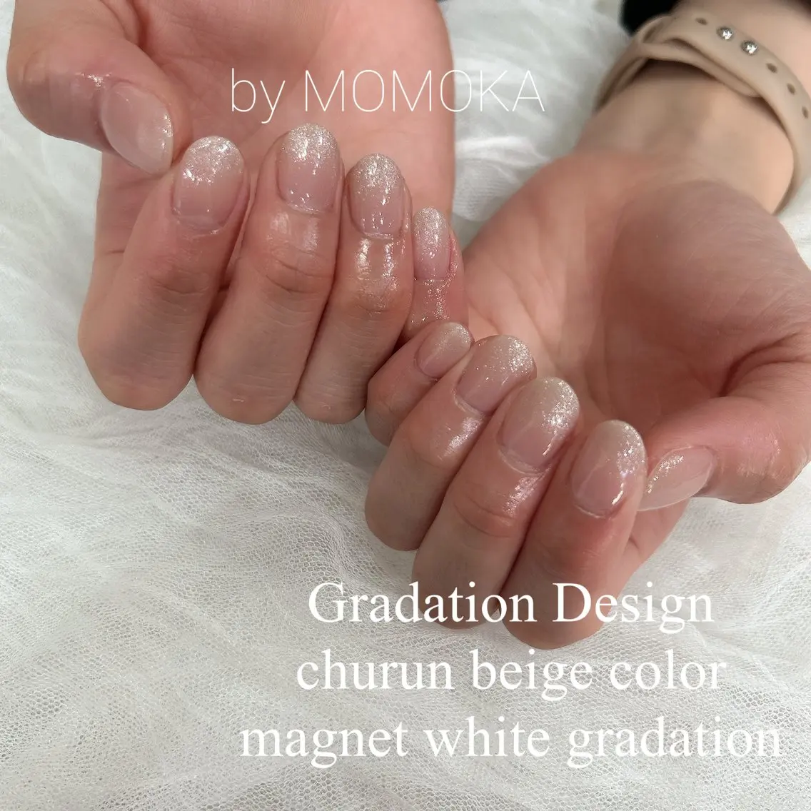 ネイル グラデーション マグネットネイル Momo nailsalonのネイルデザイン