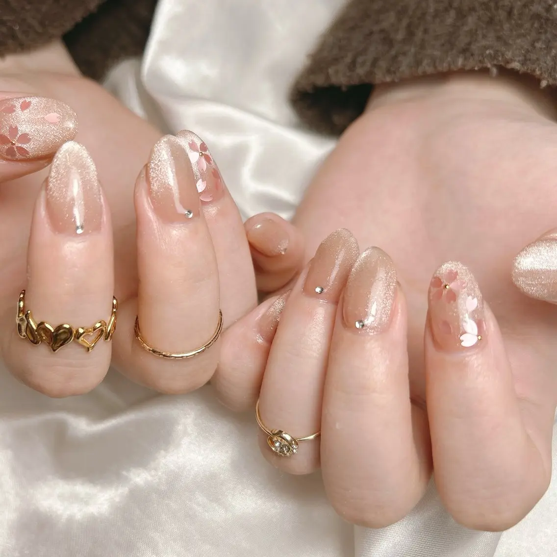 ネイル 桜ネイル ハンドネイル junna 金山.東別院.上前津のネイルデザイン