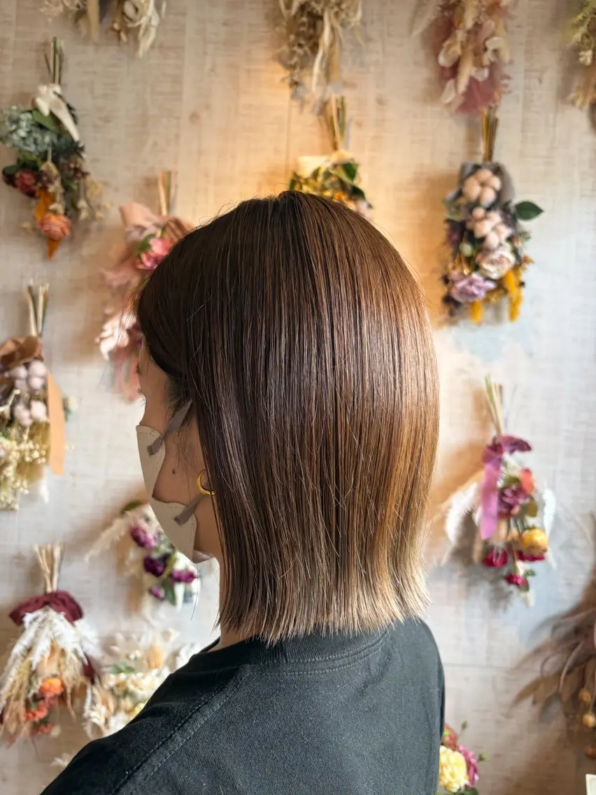 ショート 切りっぱなしボブ ボブ 山下 阿雅のヘアスタイル