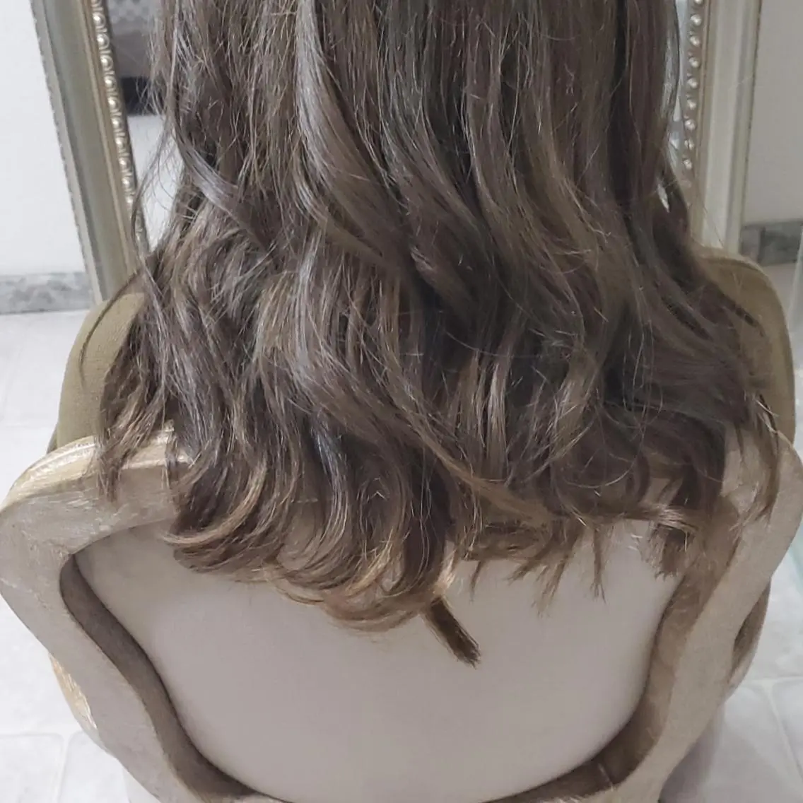 カラー セミロング ヘアアレンジ See by merのマツエク・マツパデザイン