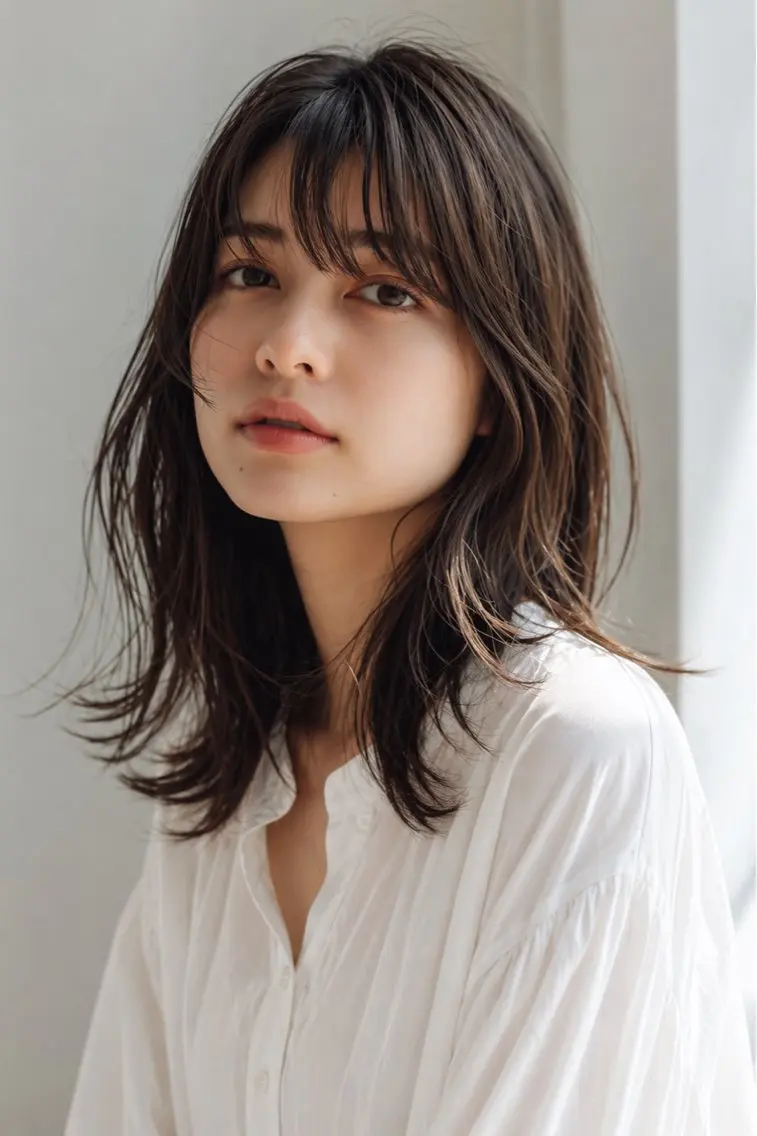 セミロング ショートボブ ボブ ハイライト 髪質改善 レイヤーカット カット ヘアカラー トリートメント 松谷 圭のヘアスタイル