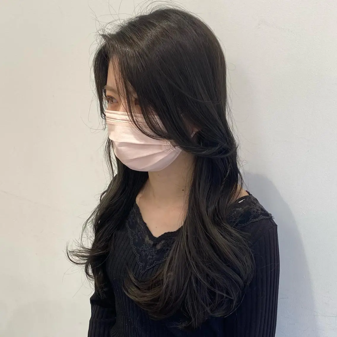 セミロング カラー 岡山 愛のヘアスタイル