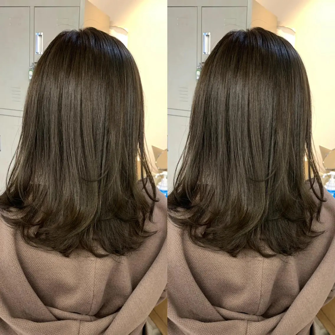ミディアム カラー leben serikaのヘアスタイル