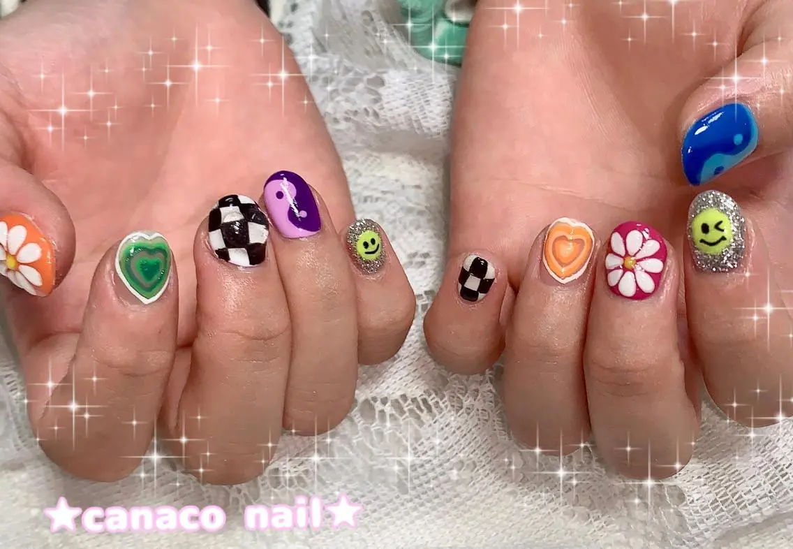 ネイル アートネイル ジェルネイル ハート 韓国ネイル パラジェル ハンドネイル ハンドケア ベテランネイル cnc nailのネイルデザイン