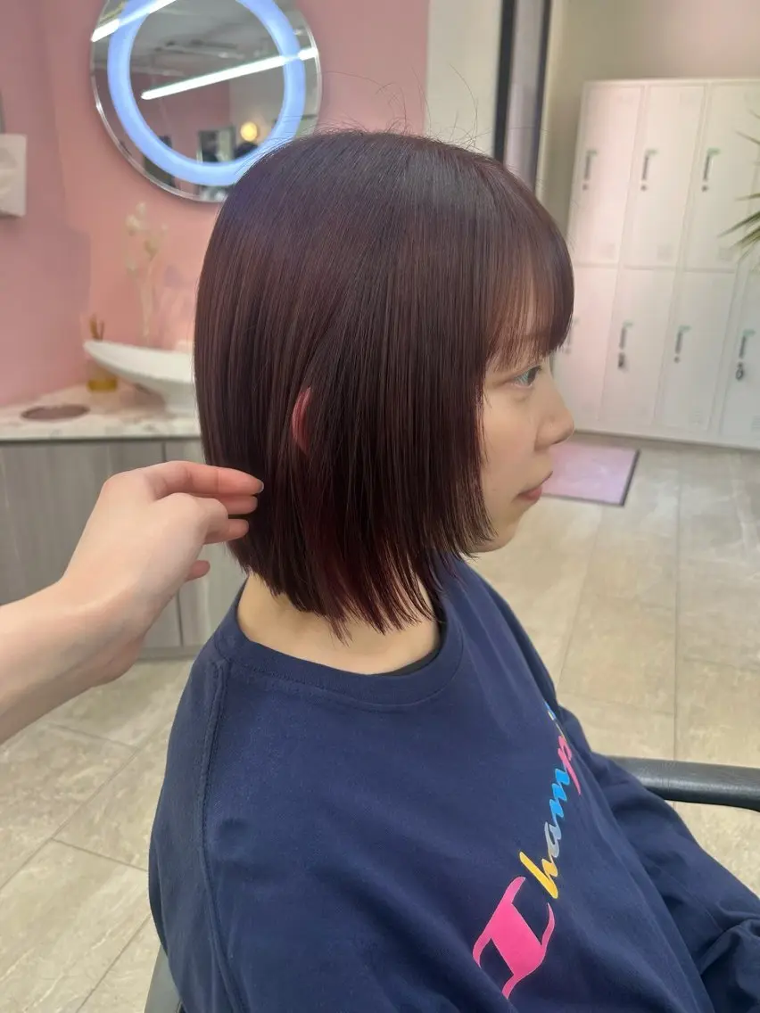 ショート カラー カット ヘアカラー トリートメント suehiro yunaのヘアスタイル