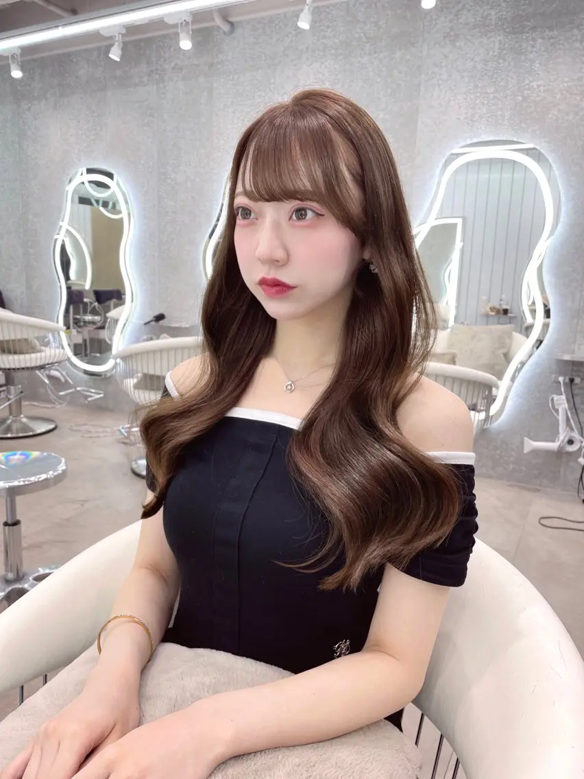 ロング カラー カット ヘアカラー トリートメント 縮毛矯正ブリーチなし 🍒❤ゆうきのヘアスタイル