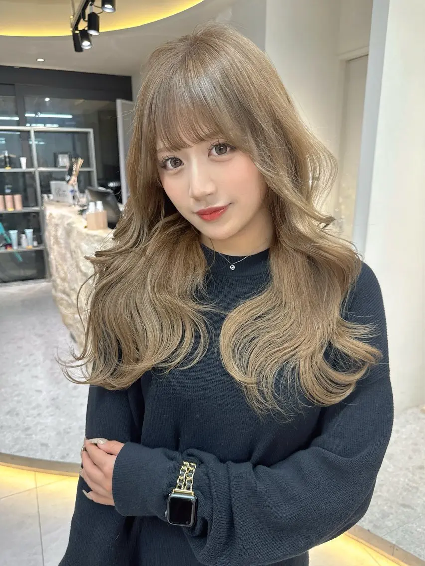 セミロング カラー ヘアカラー トリートメント 《髪質改善✖️オリー ブ🧸》小嶋拓也のヘアスタイル