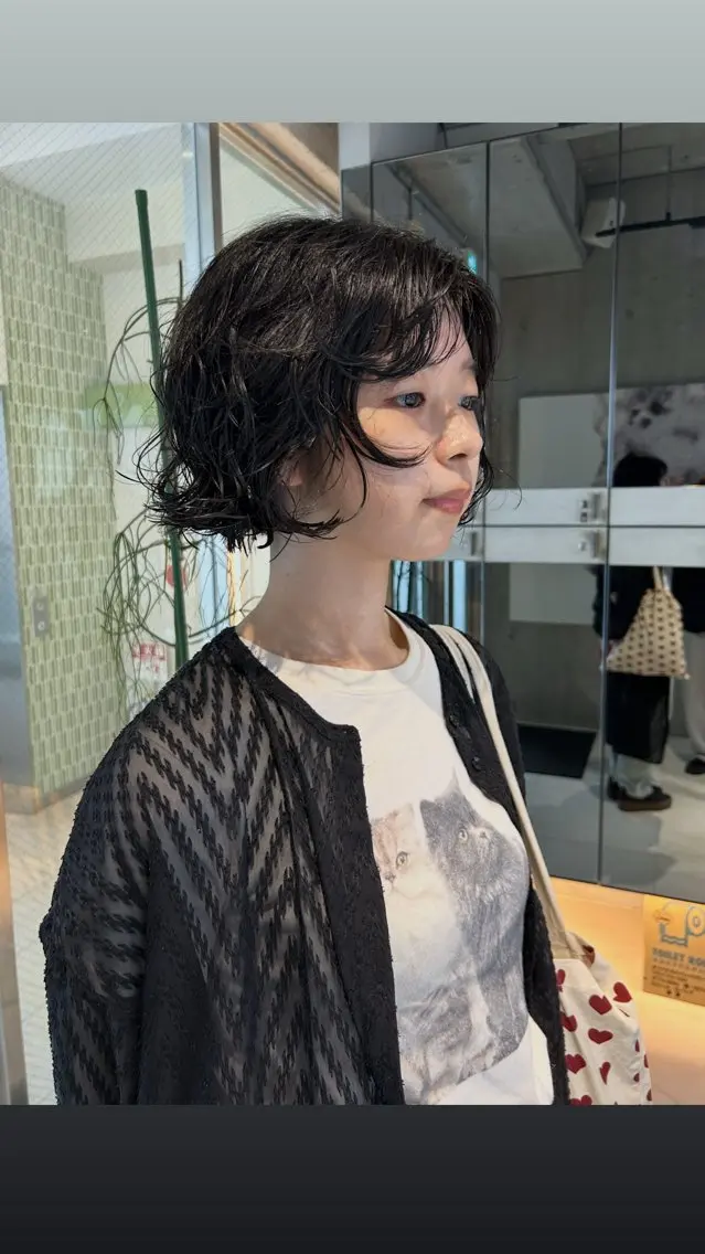 ショート パーマ ボブ baLon.fem/ 澤田 奈々子のヘアスタイル