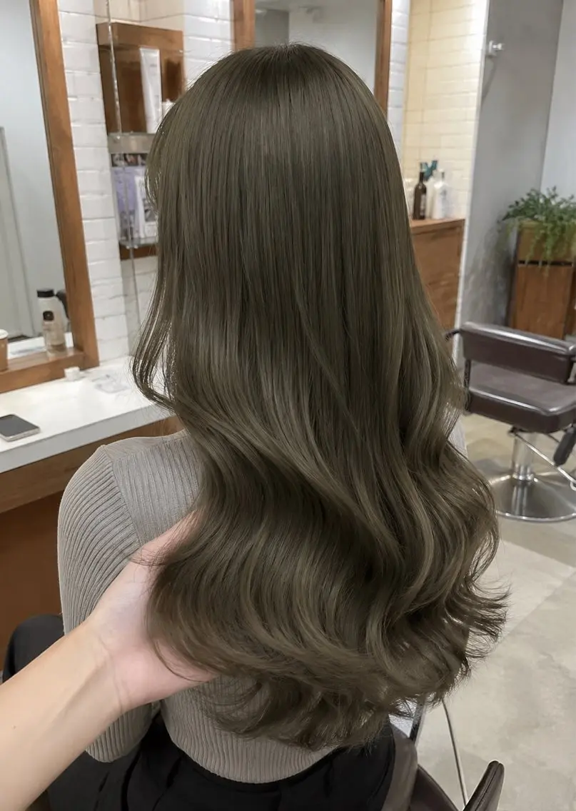 ロング カラー ヘアカラー 韓国×艶ハイトーンが かわいい✨️リオ🍒のヘアスタイル