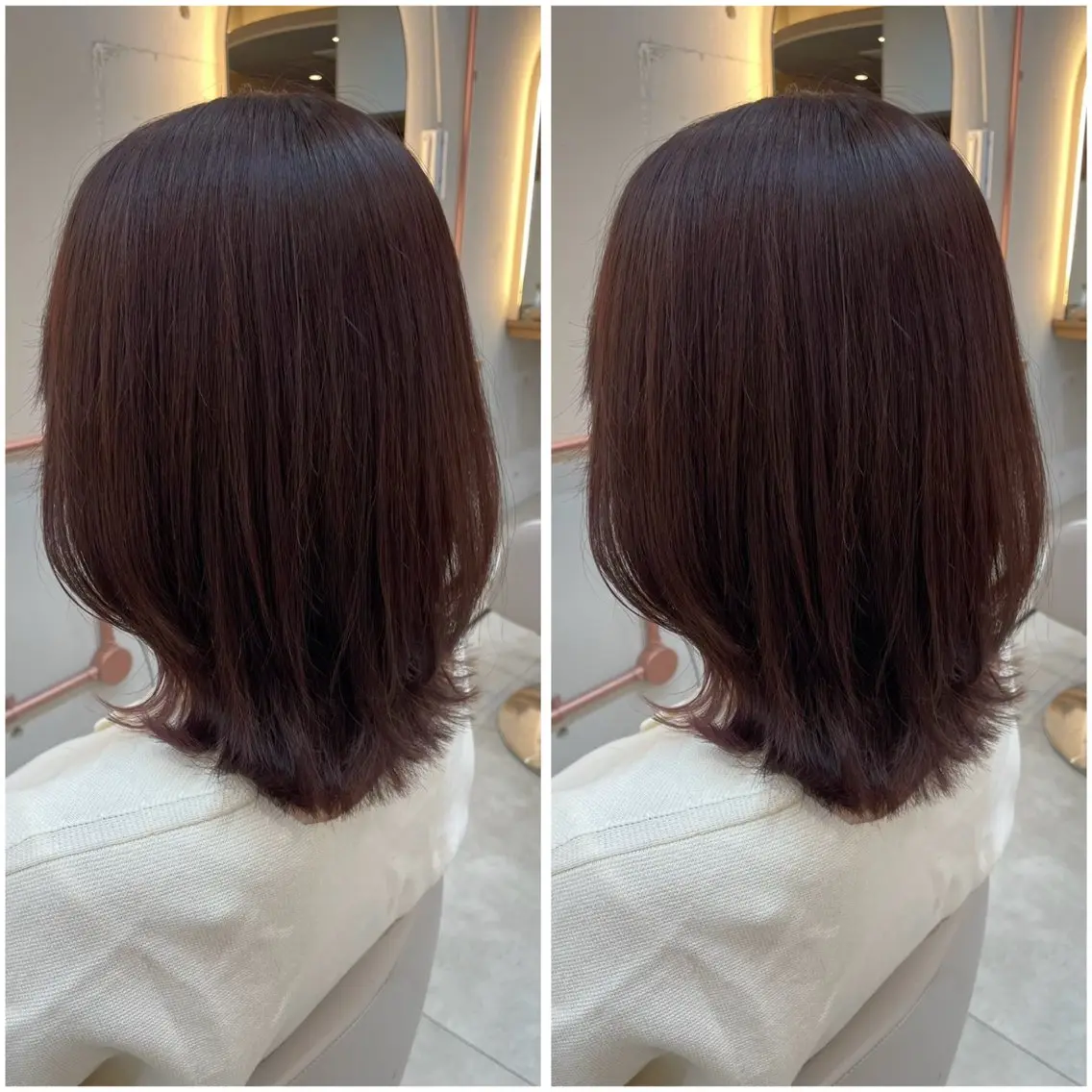 カットモデル✂️ 『ころんと可愛いミディアムレイヤー➕透明感カラー🫧🩷』(白髪染め可)の写真