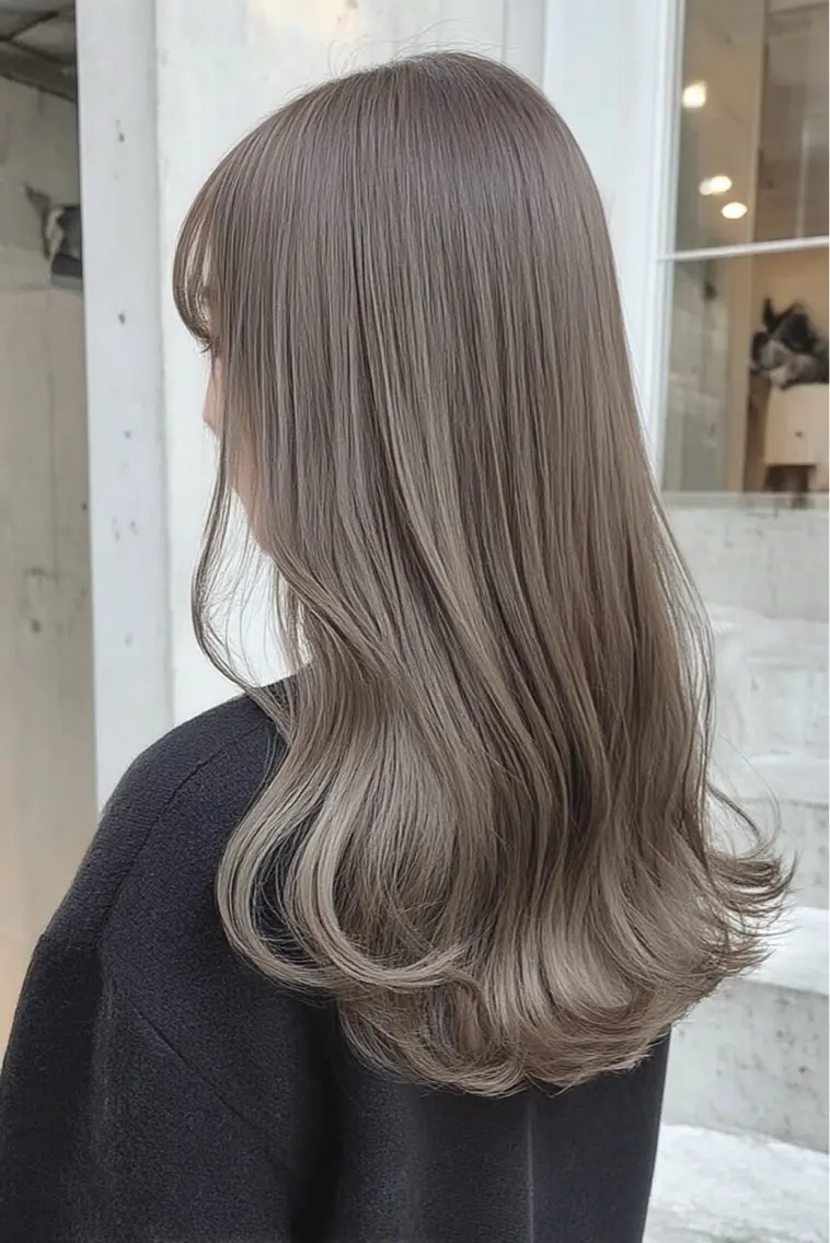 ロング カラー 縮毛矯正 ハイトーンカラー が絶対可愛い✨泰聖✨のヘアスタイル
