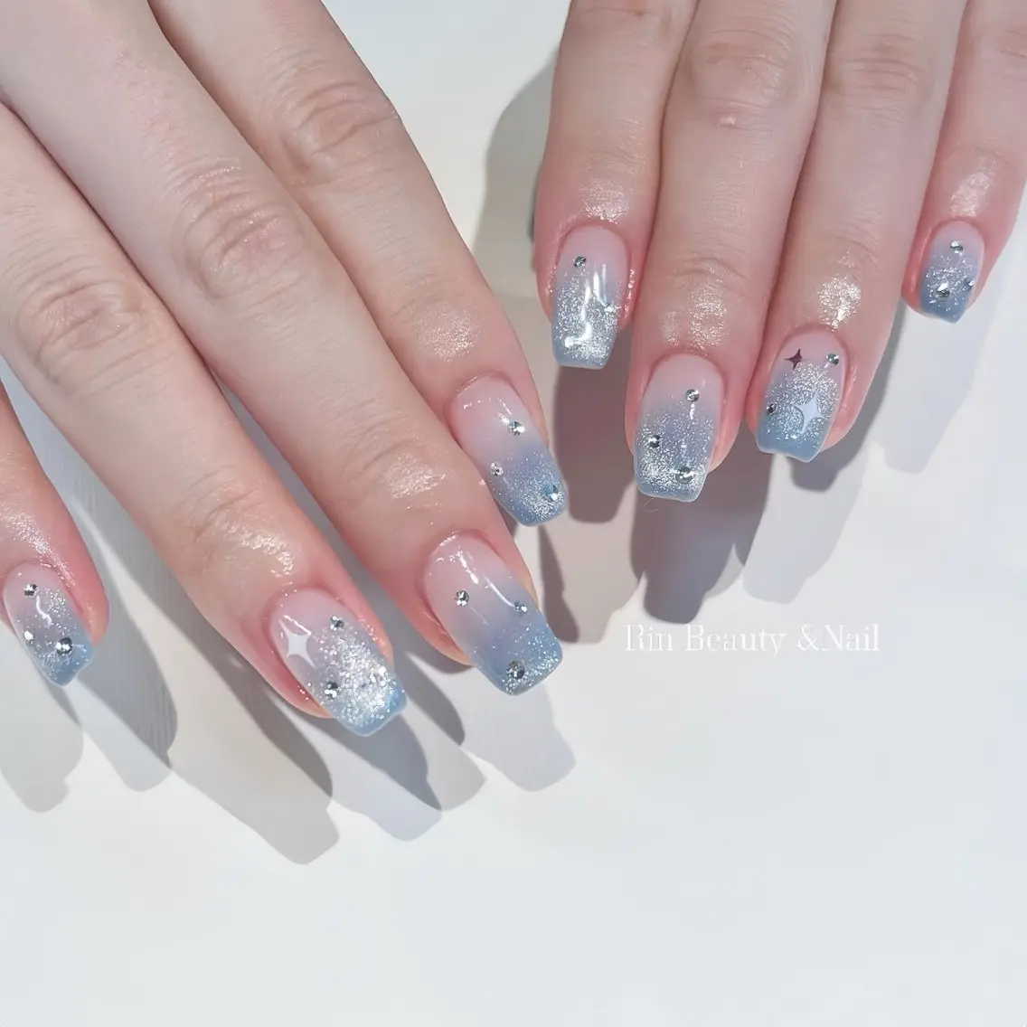 ネイル アートネイル フレンチネイル ジェルネイル 韓国ネイル ミラーネイル Rin Nail 新大久保店のネイルデザイン