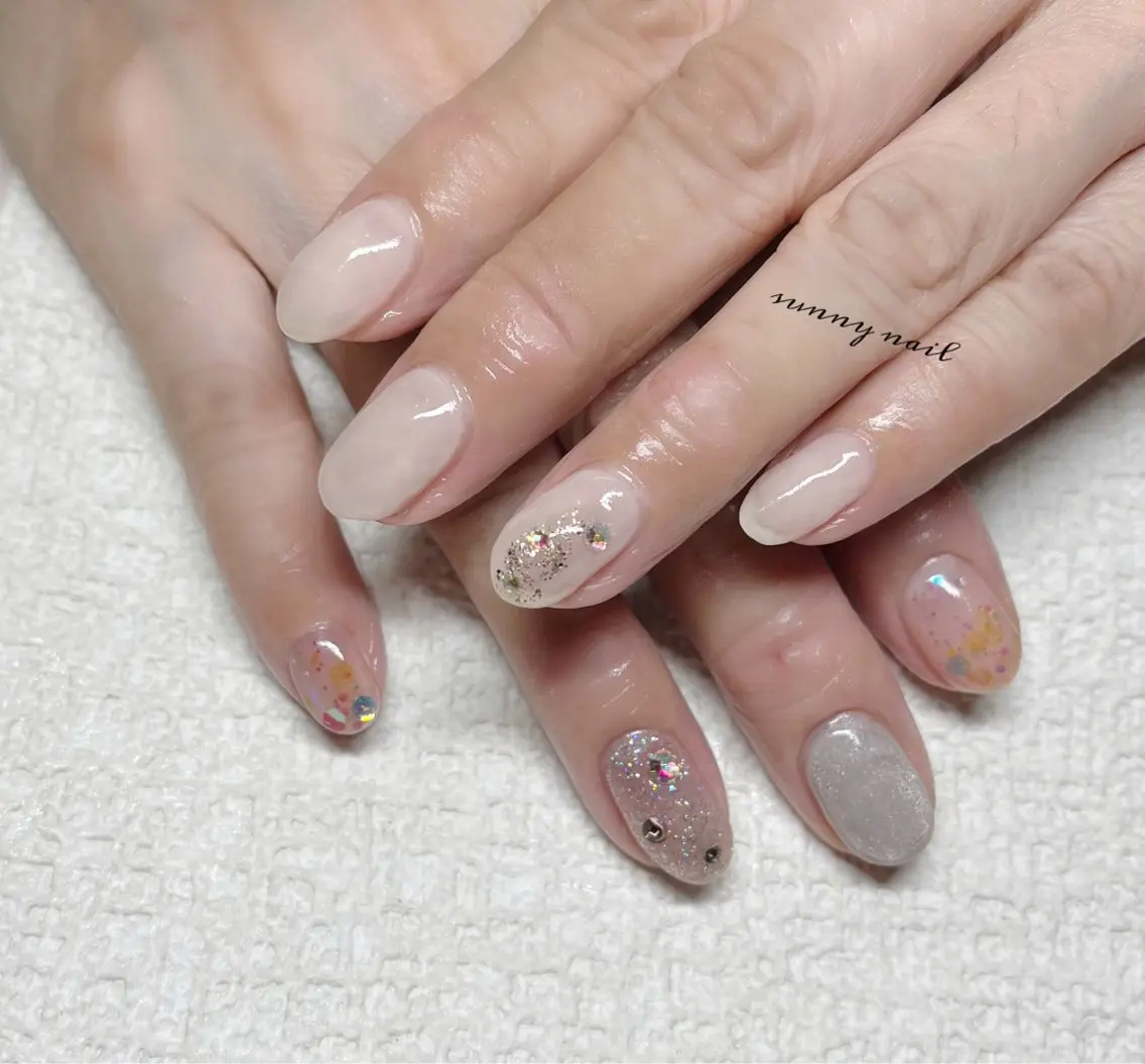 ネイル オーロラネイル マグネットネイル sunny nailのネイルデザイン
