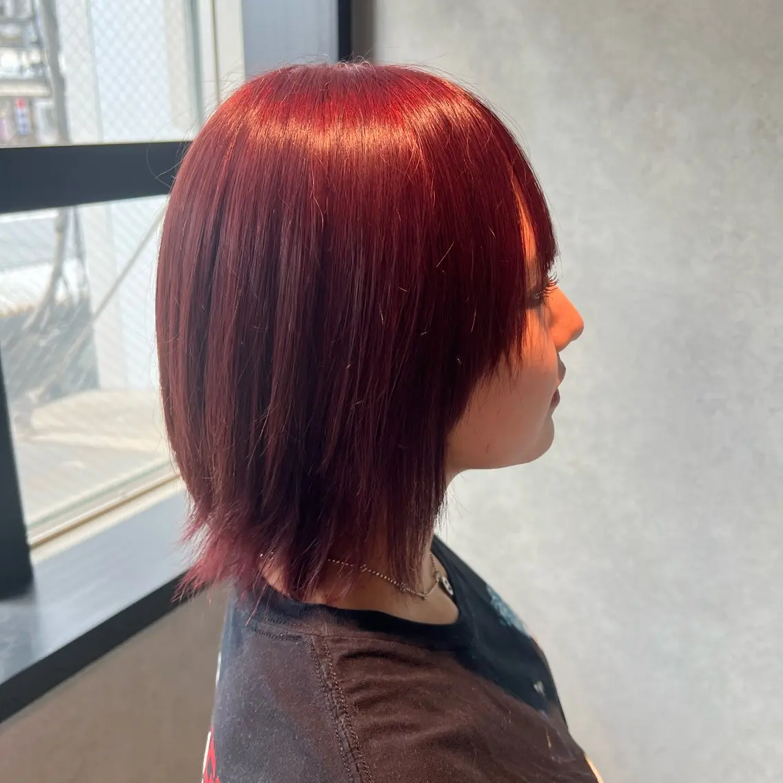 ミディアム カラー 安岡 稜太のヘアスタイル