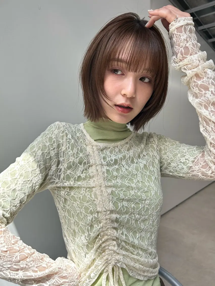 ショート カラー ヘアカラー 艶カラー🐳🫧 サヤカ 🐳のヘアスタイル
